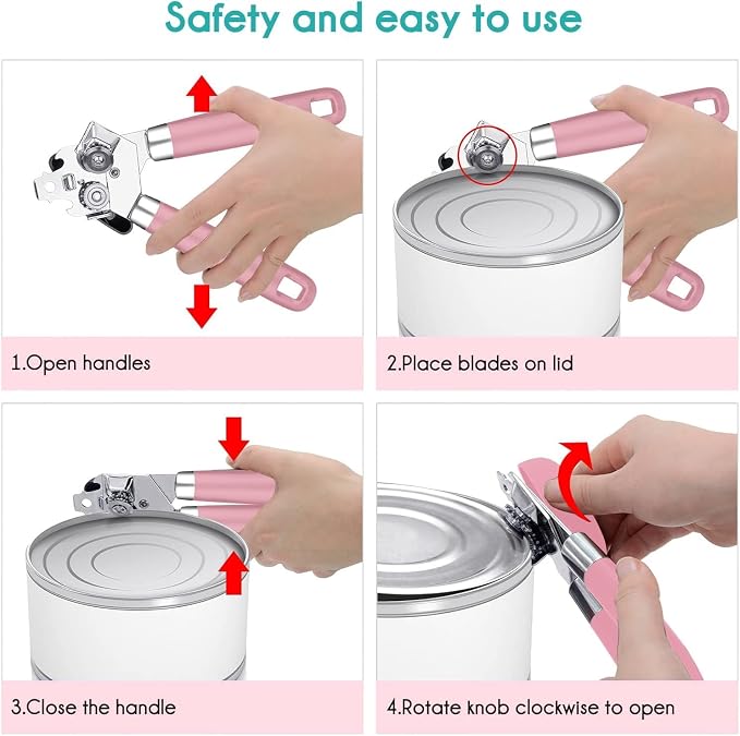 Can Opener, Professional 3-In-1 Multifunctional Manual Can Openers Bottle Opener - Image 7