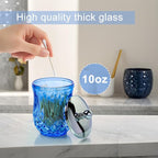 Qtip Holder, 10Oz Blue Glass Apothecary Jars - Image 3