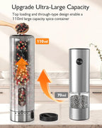 Electric Salt and Pepper Grinder Set, Upgraded 2-Speed Setting, External 6 - Image 6