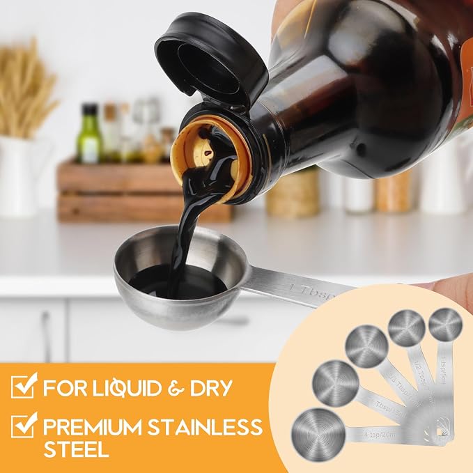 1 1/2 Teaspoon Stainless Steel Single Measuring Spoon - Image 2