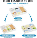 Marbrasse Desk Drawer Organizer, Metal Mesh Drawer Organizer Tray - Image 3
