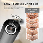 Aelga Salt and Pepper Grinder Set Manual - 4oz Stainless Steel Pepper Mill - Image 2