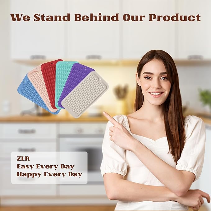 ZLR 2 Pcs Silicone Sponge Holder & Sink Caddy Tray - Image 9