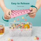 Optish 3 Pack Ice Trays for Freezer, Round Ice Cube Mold, Circle Ice Maker for - Image 3