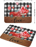 Valentine's Day Red Heart Truck Dish Drying Mat - Image 2