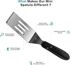 Small Spatula Professional Mini Serving Spatula, 2 Pieces Stainless Steel Metal - Image 3