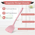 LIANYU Kitchen Silicone Utensils Set, Heat Resistant Kitchen Gadgets Include - Image 4