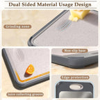 GUANCI Cutting Board for Kitchen, Stainless Steel Cutting Board Double Sided - Image 5