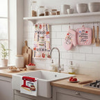 Leinuosen 8 Pcs Kitchen Towels and Oven Mitts Sets Pot Holders Dishcloths Set - Image 7
