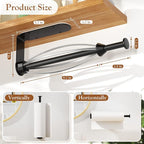 Paper Towel Holder Under Cabinet, Single Hand Operable Wall Mount - Image 4