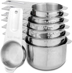 Set of 7 Heavy Duty Measuring Cups, 18/8 Stainless Steel by ALLWIN-HOUSEWARE