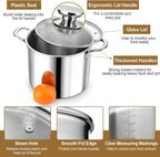 P&P CHEF 12 Quart Tri-Ply Stainless Steel Stockpot, Stock Pot - Image 3