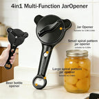 Adjustable Jar Opener for Weak Hands, 4-in-1 Multi-Function Manual Bottle - Image 4