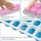 Ice Cube Tray with Lid, Easy-Release, Ice Cube Tray, Spill-Resistant, - Image 8