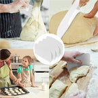 Queekay 4 Pcs Plastic Dough Scraper Flexible Dough Cutter Bench Scraper - Image 5