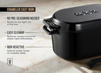 KooK Dutch Oven with Lid, Enameled Cast Iron Bread Baker, Dual Handles - Image 4