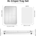 Air Fryer Basket for Oven, OPENICE 18.6" x 12.8" Air Fryer Basket and Tray Set - Image 2