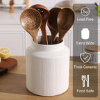 Farmhouse Ceramic Farmhouse Kitchen Utensil Holder - Image 3