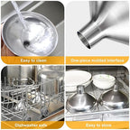 2 Pack Stainless Steel Kitchen Funnel Set - Image 4