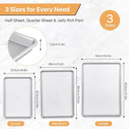 3-Piece Non-Stick Baking Sheet Set | PFOA/PFOS/PTFE-Free, 0.8mm Heavy-Duty Steel - Image 6
