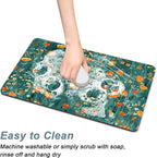 Rnivvi Coffee Mat, Hide Stain Rubber Backed Absorbent Dish Drying Pad - Image 5