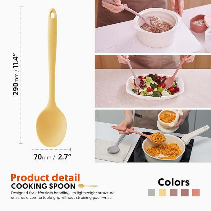 Multi Platinum Silicone Cooking Spoon - Image 2