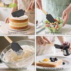 Silicone Spatula Set, Food Grade Rubber Spatula-5 Piece Nonstick Rubber Spatulas - Image 5