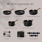 CAROTE Ceramic Cookware Set Nonstick, Non-Toxic & PFAS-Free, Dishwasher - Image 2