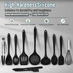 Silicone Kitchen Utensils Set, E-far 23 Pcs Black Cooking Utensils Tools - Image 5