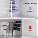 MUDEELA 8-Tier Pots and Pans Organizer under Cabinet, Heavy Duty Adjustable Pot - Image 4