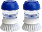 CELOX 2 Pack Dish Brush with Soap Dispenser by CELOX