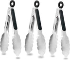 Anaeat 3 Pack 7" Mini Stainless Steel Cooking Tongs by Anaeat