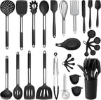 Silicone Kitchen Utensils Set, E-far 30-Piece Cooking Utensils Set by E-far