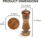 Wood Salt and Pepper Grinder, Salt Grinder and Pepper Mill, Oak Wood Shakers - Image 5