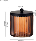 KMwares 2-Pack Glass Qtip Holder Dispenser Set - Image 2