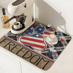 4th of July Dish Drying Mat 18x16 Inch, Patriotic Drying Mat - Image 7