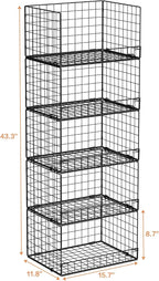 Yociyoga 5-Tier Stackable Closet Organizers and Storage Shelves, Closet Shelf - Image 3