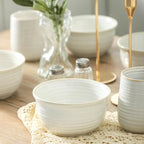 Hasense Cereal Bowls, 20 Ounce Soup Bowls Set of 6, Ceramic Deep Bowl - Image 6