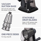 Rotary Cheese Grater with Handle Kitchen Shredder Slicer Grater Slicer Ice - Image 6