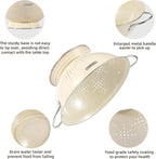 Metal Colander 2 Pack, Strainer Bowel - Image 5