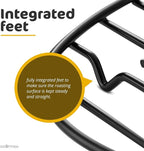 Black Oval Roasting Rack with Integrated Feet | Stainless Steel Kitchen Rack - Image 4