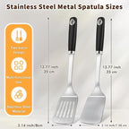 Stainless Steel Spatula, Metal Spatula Solid Turner, Heavy Duty Sturdy Spatulas - Image 6