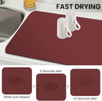 WISELIFE Dish Drying Mat Super Absorbent Drying Mat Large Dish Drying Mats - Image 4