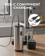 Electric Salt and Pepper Grinder Set, USB Rechargeable Salt and Pepper Shaker - Image 2