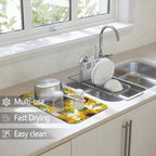 Dish Drying Mat for Kitchen Counter 2 Pack - Image 2