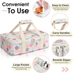 Corduroy Casserole Carrier, Insulated Lasagna Lugger - Image 3