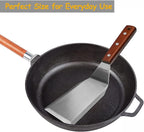 Professional Metal Spatula for Cast Iron Skillets and Flat Top Grills, Full - Image 2