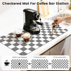17" x 32" Checkered Dish Drying Mat - Image 3