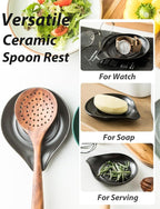 LAUCHUH Spoon Rest, 5 inches Cooking Spoon Holder - Image 6