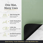 Dish Drying Mat Super Absorbent – 16" x 18" Coffee Mat - Image 4